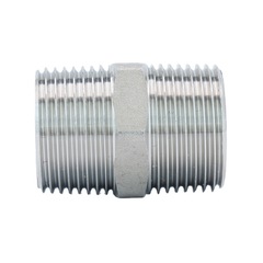 304 stainless steel cold forging hexagonal external thread adapter directly butts with internal connection straight through external threaded pipe fitting