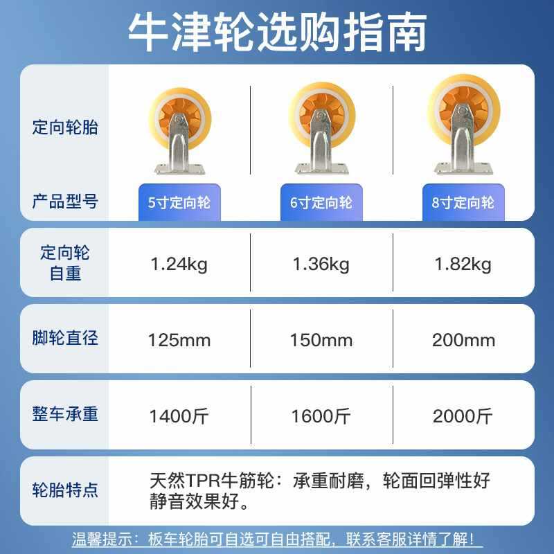 ✅加厚钢板平板车推货车折叠拖车静音手推车拉货车工具车四轮搬运