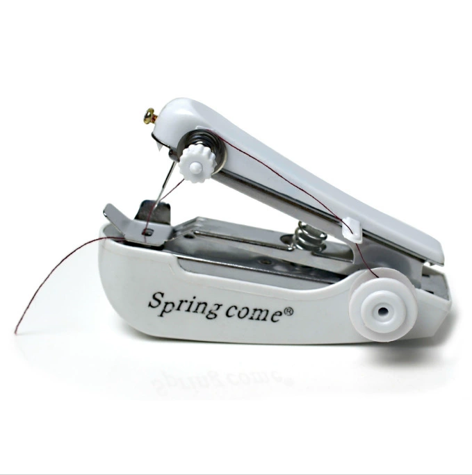 Manual Mini Sewing Machine (SpringCome) — Portable Handheld, for Light Fabrics ≤0.8 mm, 105 g