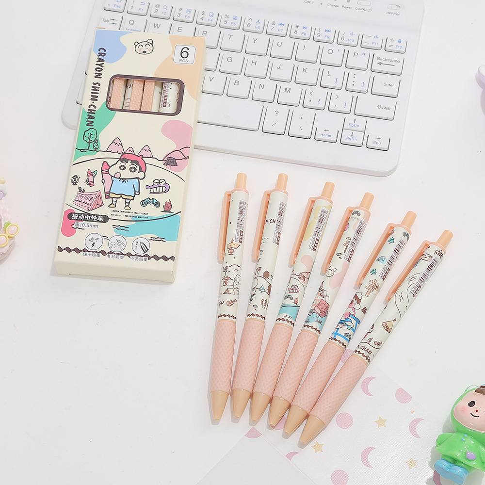 Cartoon high quality black quick dry rollerball pen for students