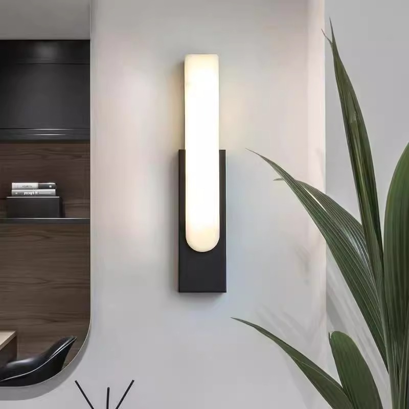 Moderno de lujo ligero, dormitorio creativo, lámpara de pared junto a la cama, sala de estar, pasillo, departamento de ventas, vestíbulo del hotel, lámpara de pared de mármol de imitación de alta calidad