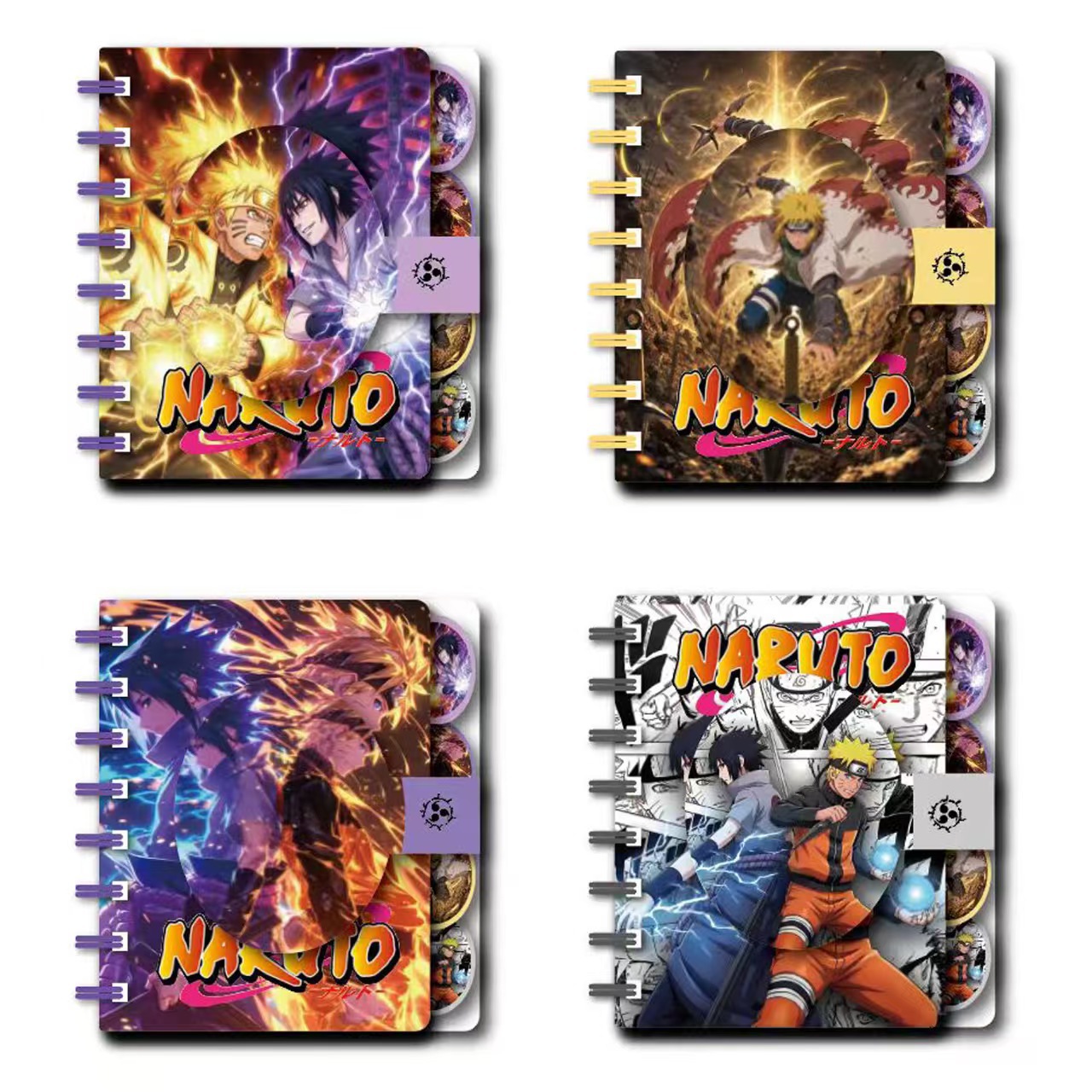 Cuaderno de Espiral A7 con Cierre Mágico y Páginas de Colores para Estudiantes