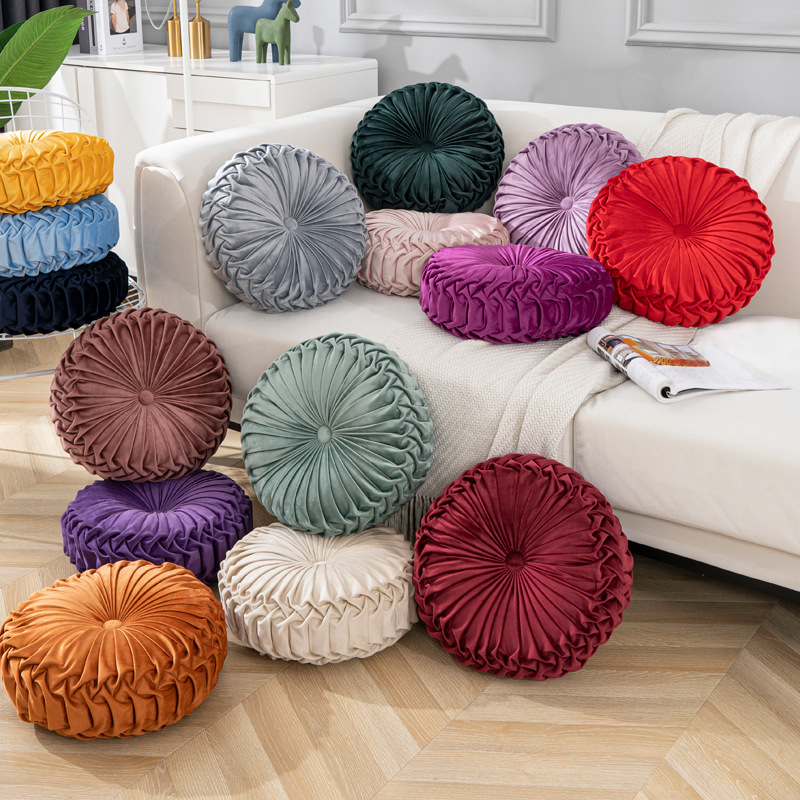 Plush futon cushion and thick circular pumpkin waist pillow pillow…