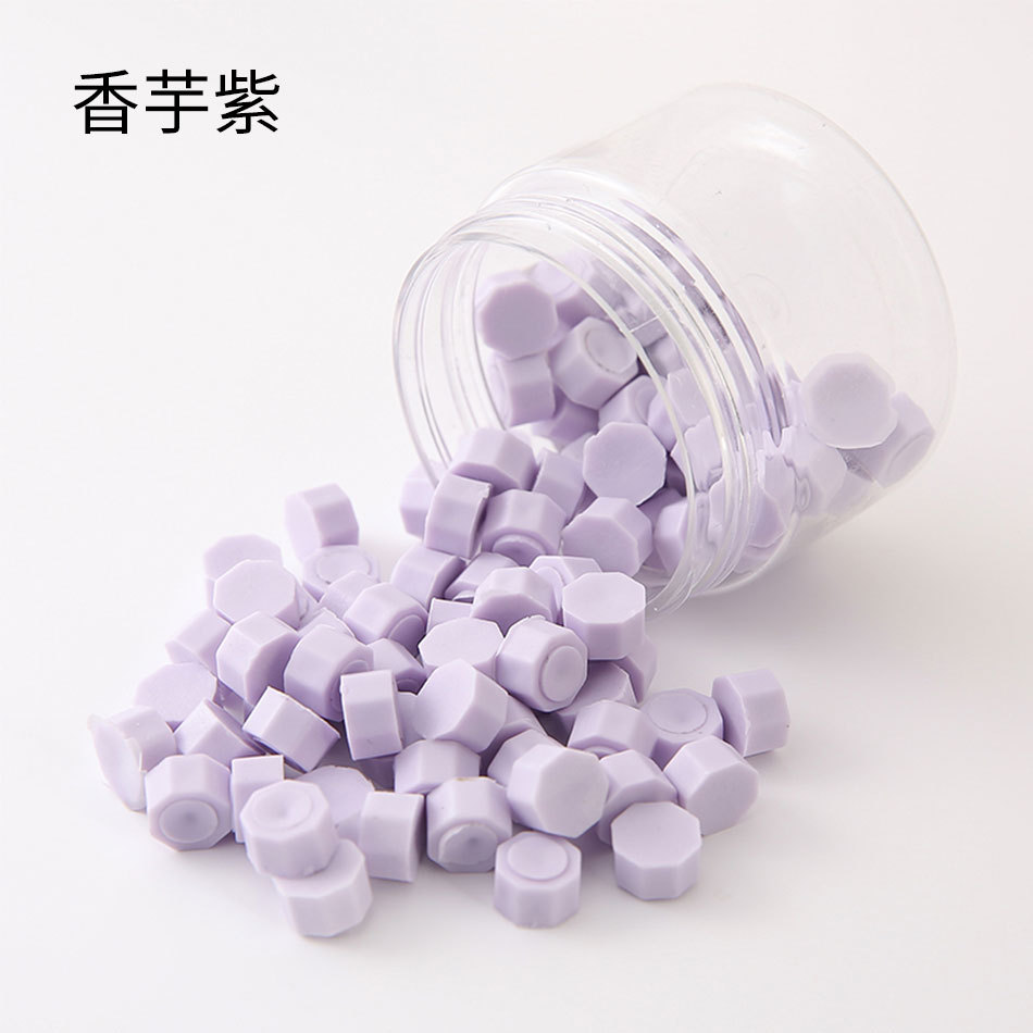 Macaron en caja de 50 colores, cera de pintura de fuego de color mixto, cera de botella granular mate, 60g, peso neto, aproximadamente 38g, sobre, cera sellada