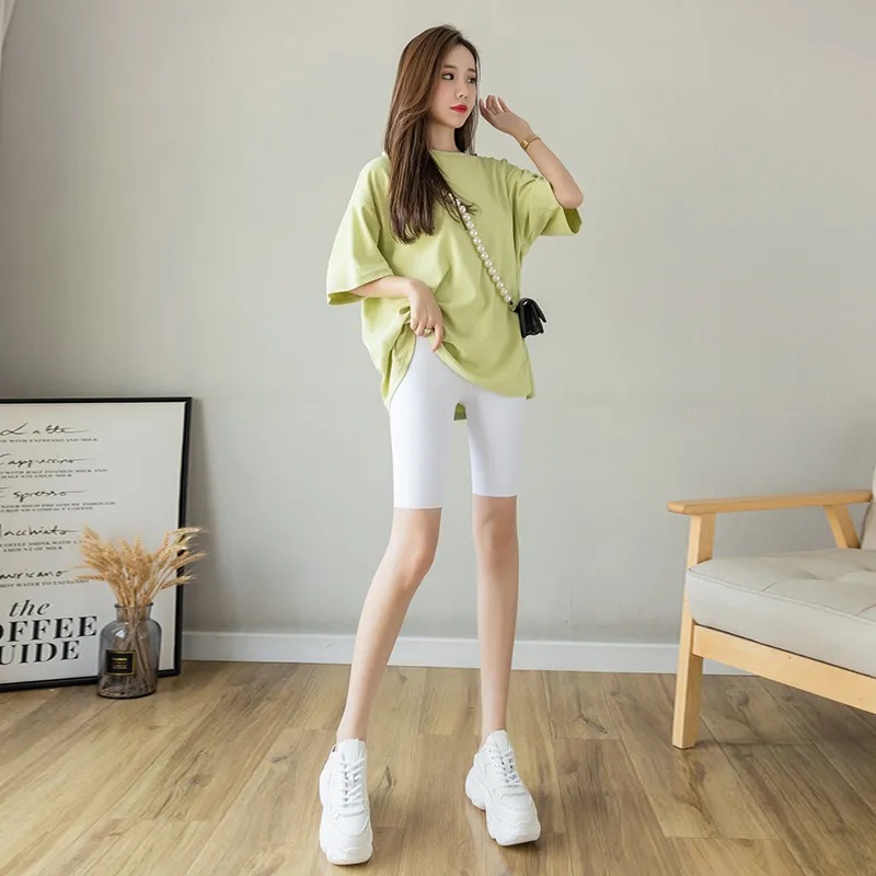 Vêtements d'été fins de yoga pour femmes, vêtements d'extérieur, anti-exposition, cyclisme, shorts colorés, taille haute, leggings de contrôle du ventre_voghion.com