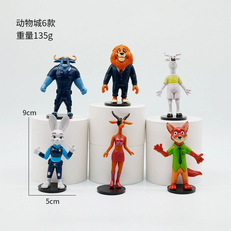 Трендовая серия Blind Box Зверополис 2 Мультфильм Аниме кукла Фигура лиса заяц тигр украшение игрушка