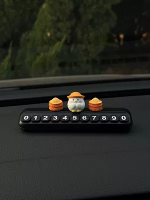 Parking Sign, Temporary Parking Number – Nömrəli dayanma kartı - zhaomi-chick-2-rice-black-large-number-license-plate-free-traceless-glue