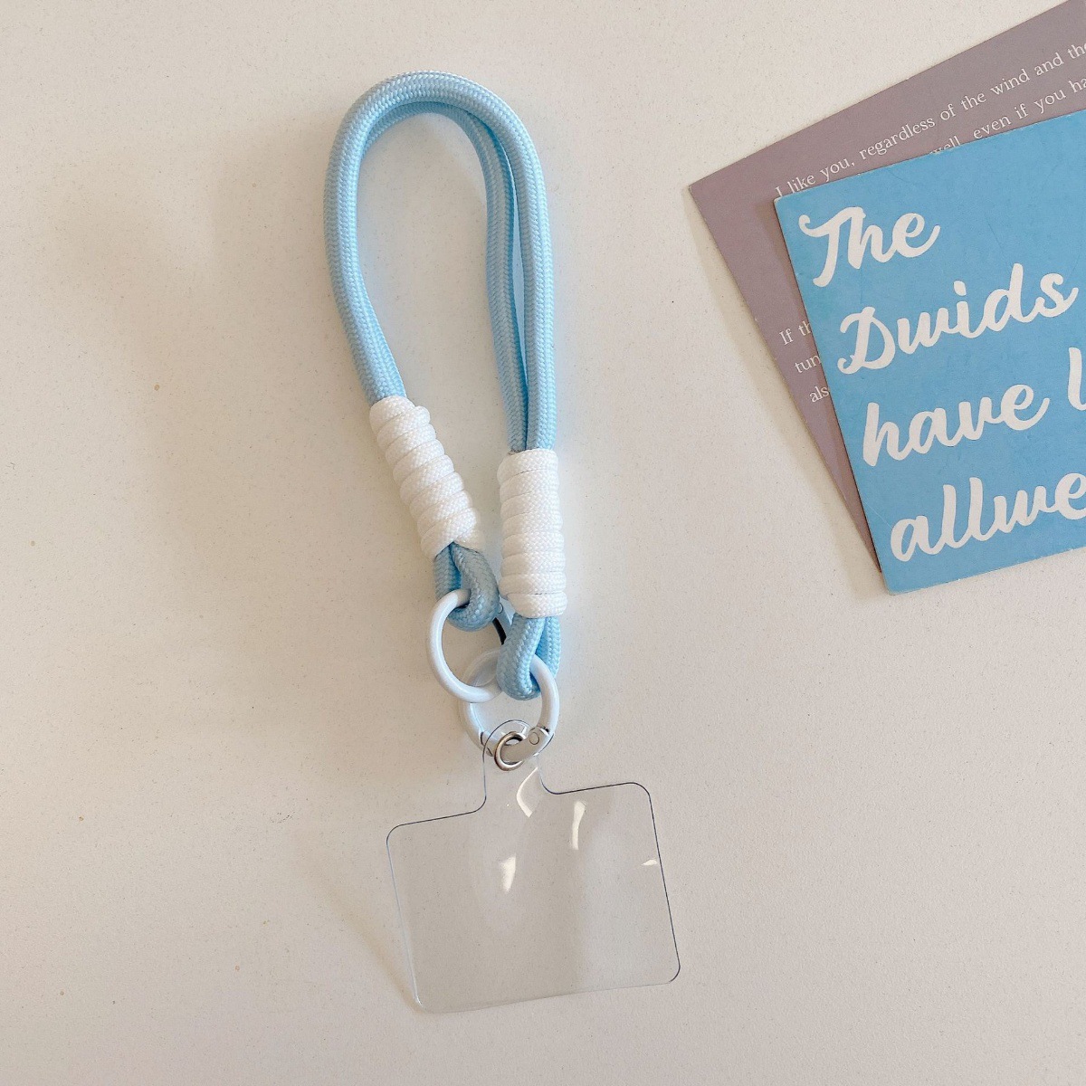 InsFeng nuevo tipo de colgante de color simple a prueba de pérdida de cuerdas de muñeca llaveras cuerdas tejidas a mano doble hebilla cuerdas de mano