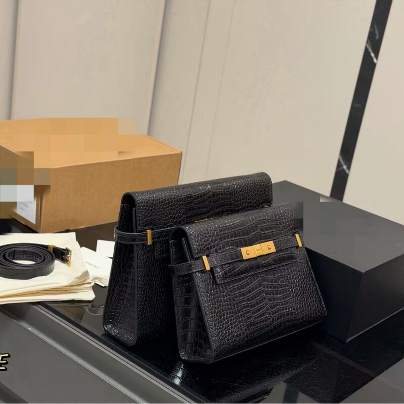 Manhattan Bag, Crocodile Pattern Clutch Bag, Large Capacity Commuter Shoulder Bag, Kelly Bag, Underarm Bag, Versatile Messenger Bag