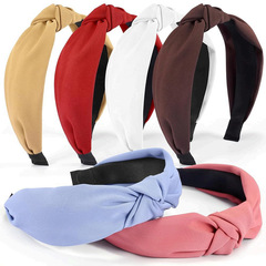 Cross-border Korean Solid-Color Hairband for Women, Wide-Edge, High-End Minimalist Headband Accessory, Vintage Black All-Match Hair Clip—Wholesale