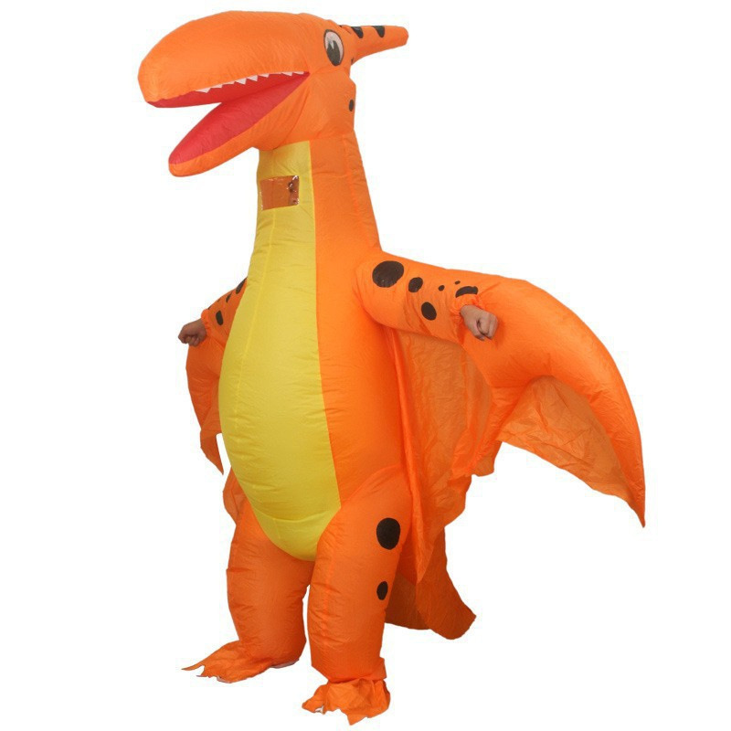 Amazon explosión impresa inflatable T-Rex disfraz Halloween multicolor T-Rex disfraz de fiesta disfraz de muñeca