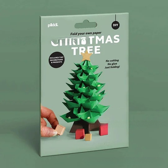 跨境新款DIY Origami Christmas Tree Kit DIY折纸圣诞树套件摆件|undefined