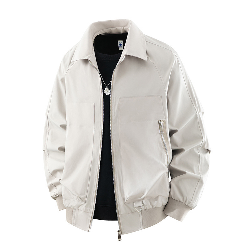 Men's Pilot Jacket Coat Spring Autumn 2025 New Trendy Brand Turn-Down Collar Workwear Executive Baseball Jacket Men's Style