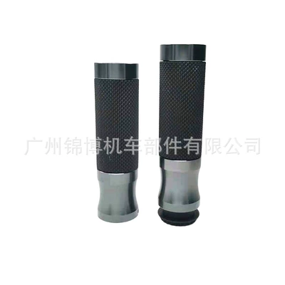 Handlebar Grips 22mm Handlebar Rubber: Motorcycle Handle Cover - titanium-color