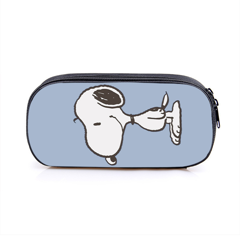 Nuevo Snoopy transfronterizo bolsas de lápiz de gran capacidad creativas caja de papelería de dibujos animados de alto valor de la cara caja de lápiz para estudiantes de primaria