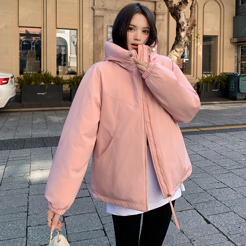 工装时尚连帽羽绒棉服女2025冬季新款洋气棉衣外套棉袄女装冲锋衣|undefined