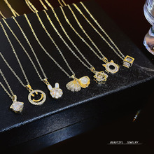 韩版高级感钛钢项链配饰女不掉色百搭吊坠颈链轻奢小众设计锁骨链