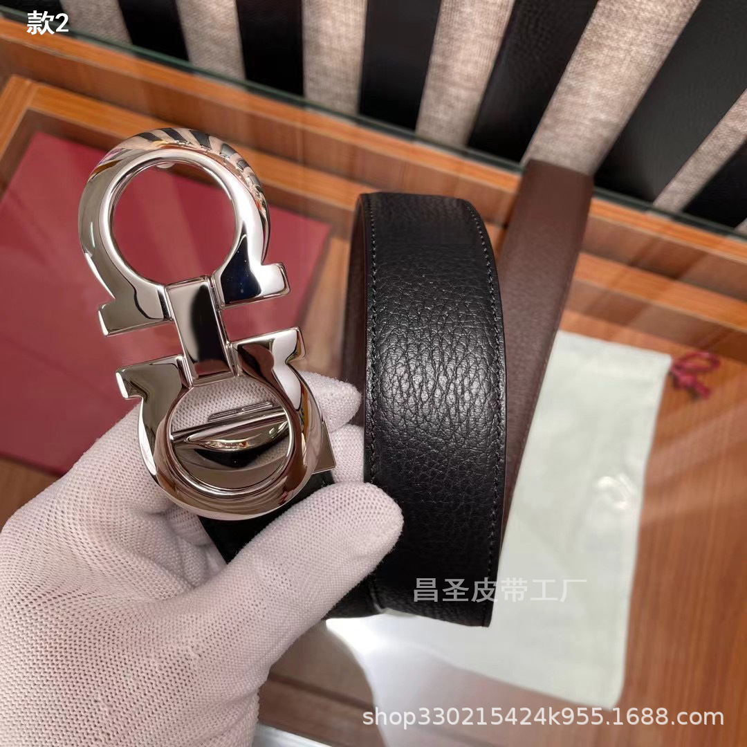 2. 글로시 실버 버클 + 블랙 브라운 (리치 패턴)