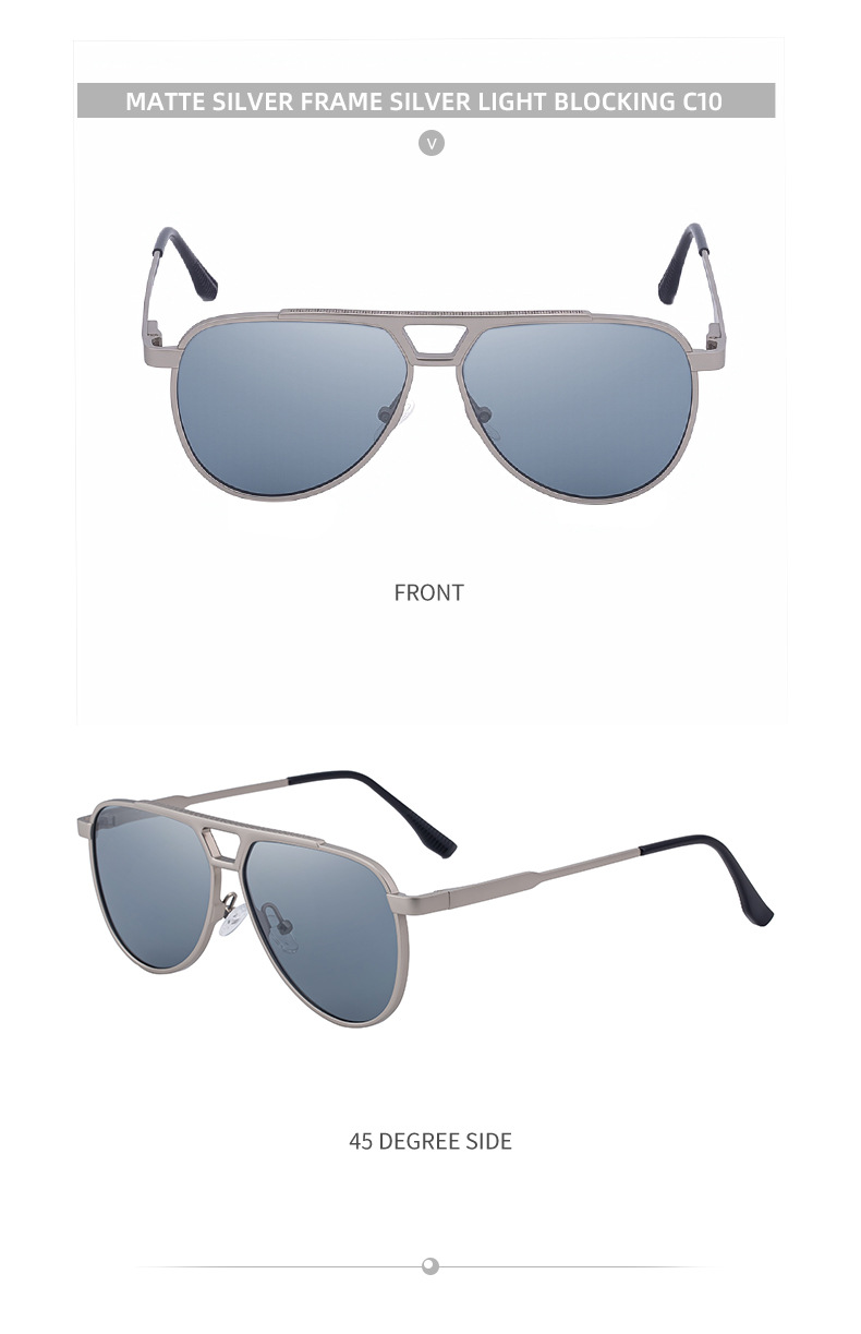 Steampunk Piloten-Sonnenbrille Oval für Herren 2026 Luxusmarke Vintage Punk Metall Outdoor Sonnenbrille für Männer Trendige Doppelbalken-Brille – Detail 24