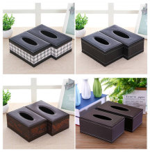 酒店皮革纸巾盒欧式车载高档抽纸盒客厅家用纸抽盒餐巾盒logo