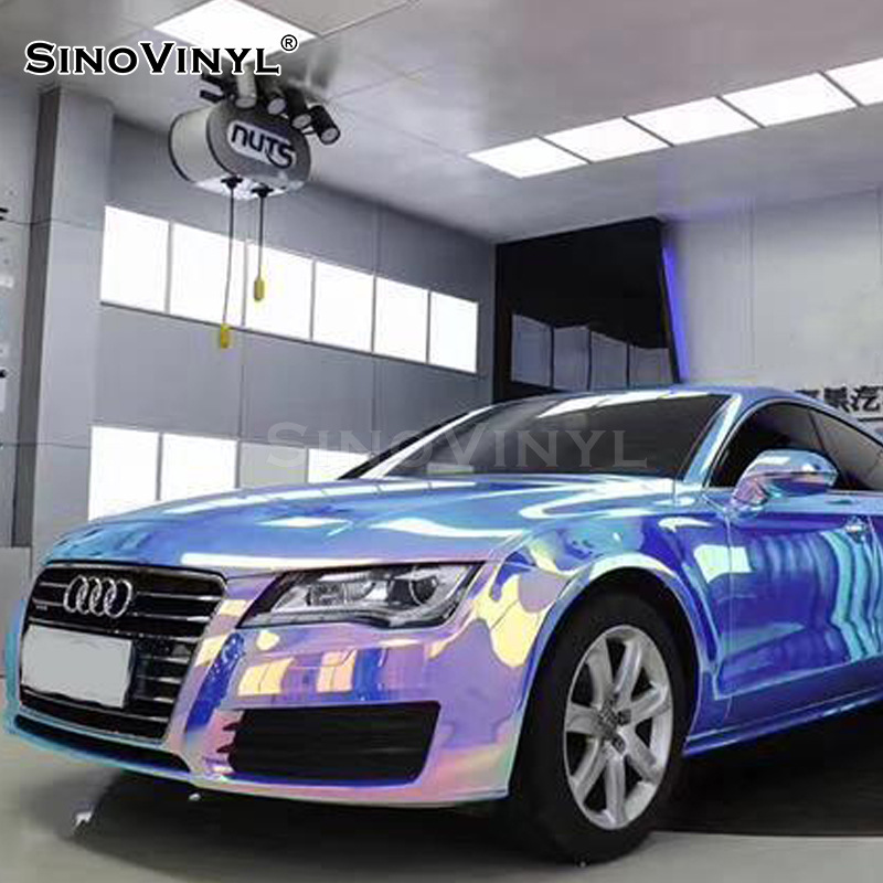 Carlake colorido Arco Iris galvanoplastia coche camaleón color cambiante película Cuerpo brillante pegatina modificación película ventas directas