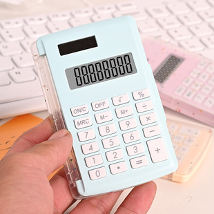 Student mini calculator flip solar color gift calculator creative office dedicated calculator wholesale