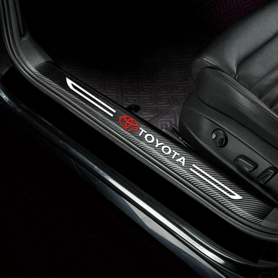 Dekorativ pedal başlıqları sharp bar leather carbon - car-standard-toyota-sharp-put-built-in-4-threshold-bar