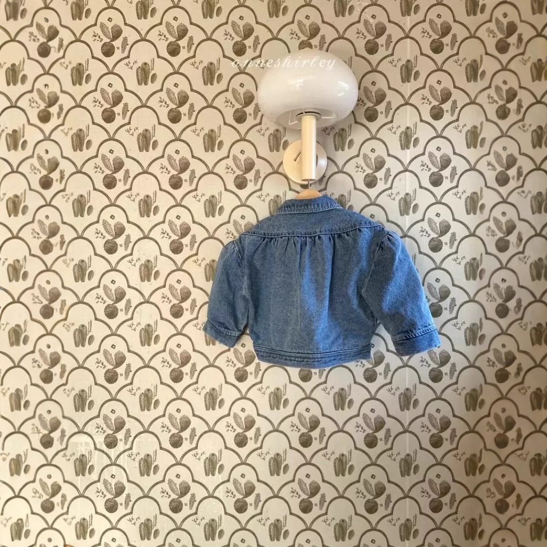 Abrigo de mezclilla para Niñas Ropa de principios de primavera ropa de estilo coreano ropa para niños abrigo de estilo occidental para niñas cardigan de mezclilla para niños abrigo de primavera y otoño