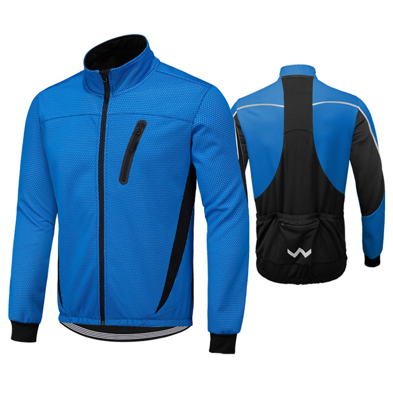 Autumn and Winter Men's Cycling Clothing Outdoor Warm Jacket Top Bicycle Sports Coat Windproof and Warm Cross-Border Thickened