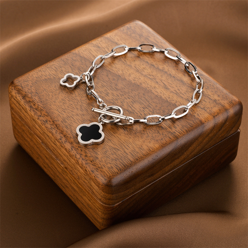 Joyas transfronterizas europeas y americanas Pulsera de acero de titanio de todo fósforo Versión coreana del temperamento bohemio Pulsera de acero de titanio que no se desvanece Joyería femenina