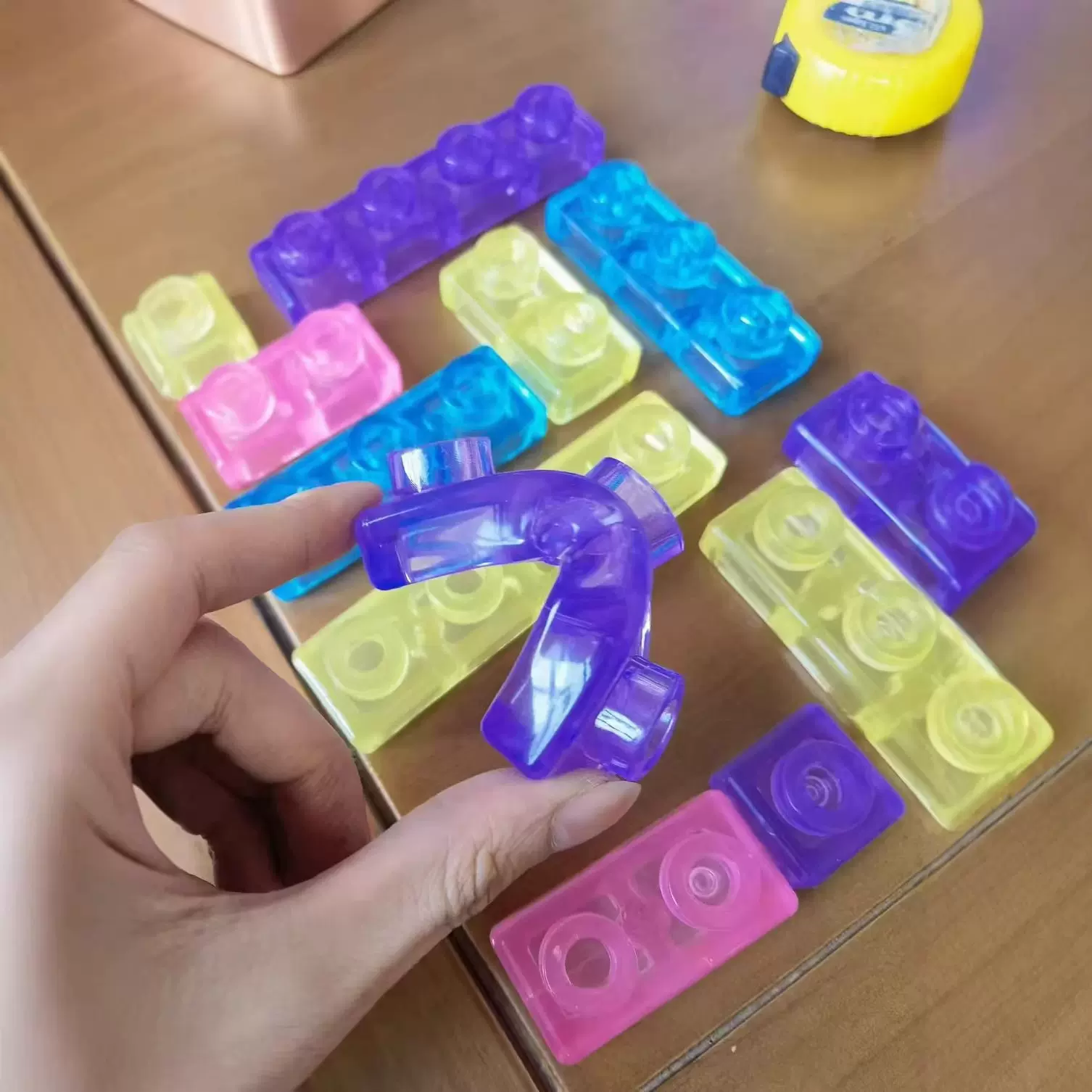 Sensory Soft Building果冻积木慢回弹捏捏乐儿童拼装硅胶积木