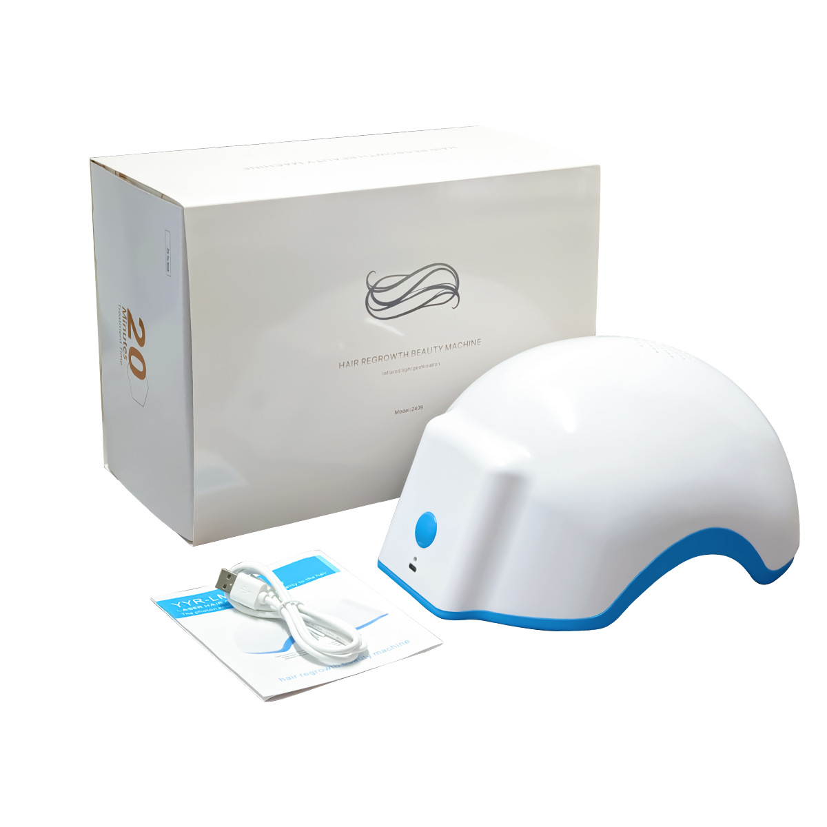 80 cuentas de Luz LED casco láser infrarrojo sólido del generador de cabello explosivo del comercio exterior se produce una eliminación masculina beneficiosa de grasa de pelo largo. image 7