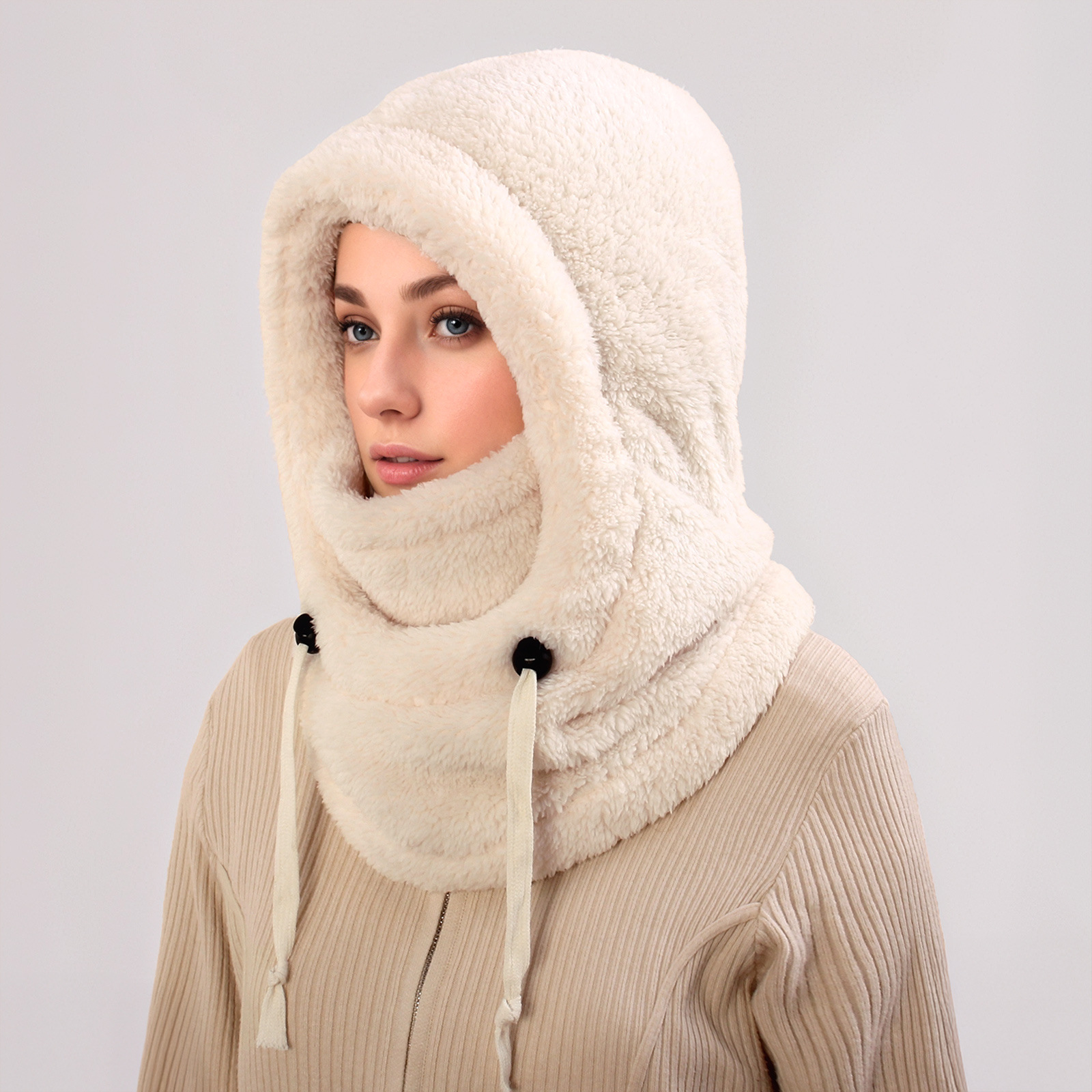 New Women Autumn Winter Warm Cycling Windproof Coldproof Hat Balaclava Face Shield Mask For Adults_voghion.com