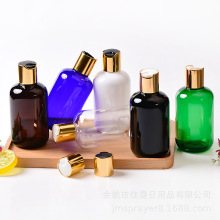 200ml毫升矮胖电化铝千秋盖塑料瓶化妆品分装瓶24口径PETPET包材
