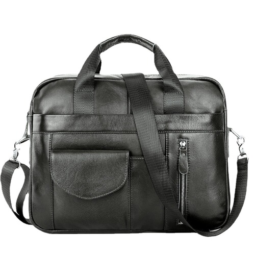 Men's briefcase business men's bag first layer cowhide laptop bag men's shoulder crossbody large bag wholesale