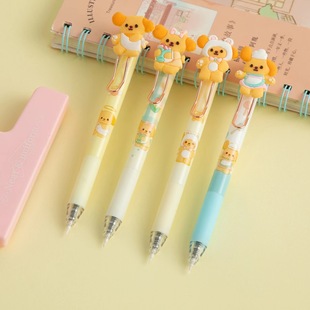 Butter Puppy Ceramic Carving Pen Creative Press-Type Cute High-Looking DIY Student Handbook Art Pen