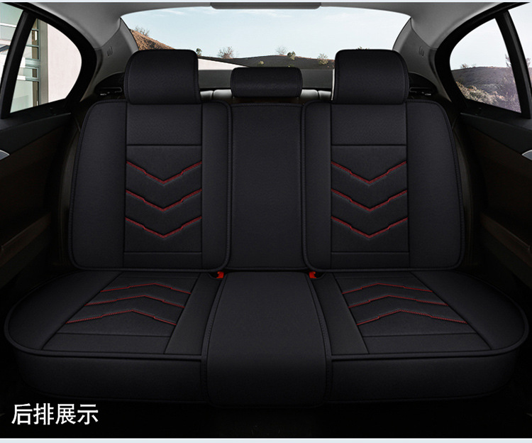 Four-Season Universal Fabric Seat Cover, Car Seat Cover, All-Inclusive Seat Cushion, New Five-Seater Fully Enclosed Linen Car Seat Cushion