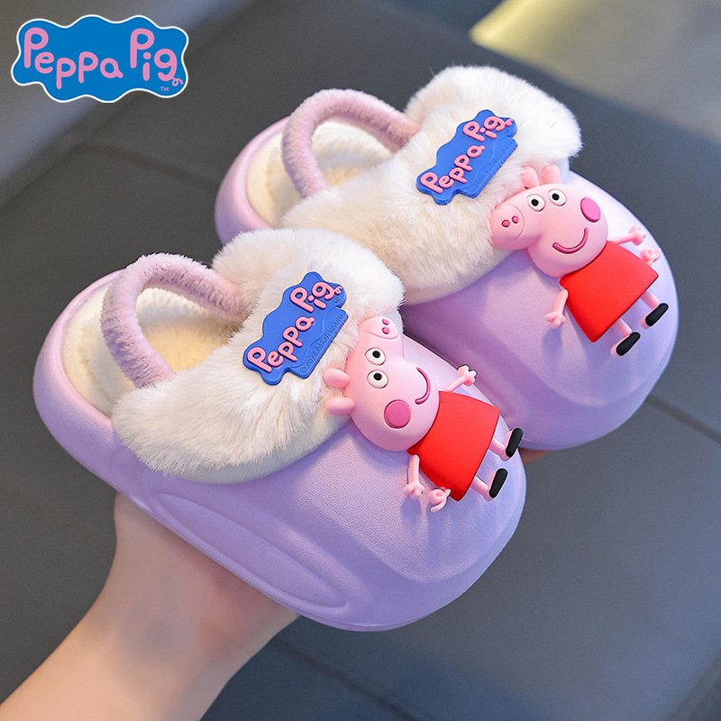 Piggy Page 2025 nuevo invierno bolsas de niños zapatos de tacones de algodón para niños y niñas calentamiento impermeable desmontable toallas de algodón bebé