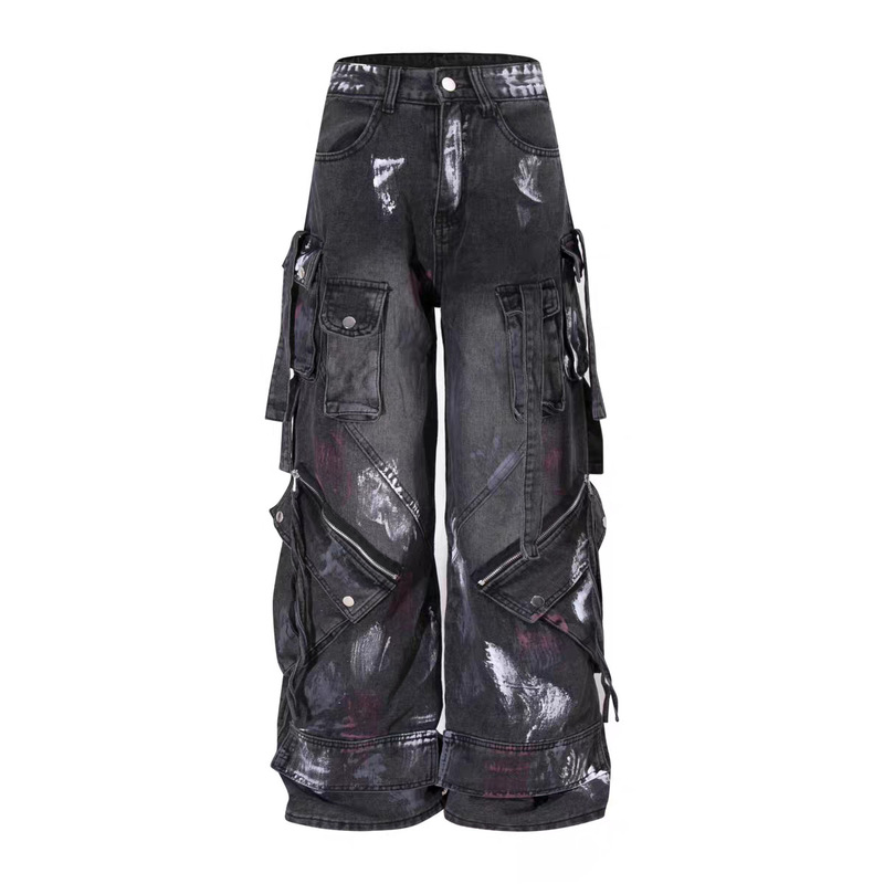 Summer Loose Basic Distressed High Street Jeans 2023 Street Style Sexy Trendyy American Straight Casual Pants Summer Loose Basic Distressed High Street Jeans 2023 Street Style Sexy Trendyy American Straight Casual Pants