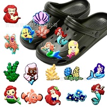 美人鱼洞洞鞋鞋花鞋扣PVC软胶装饰扣diy配件鞋饰批发