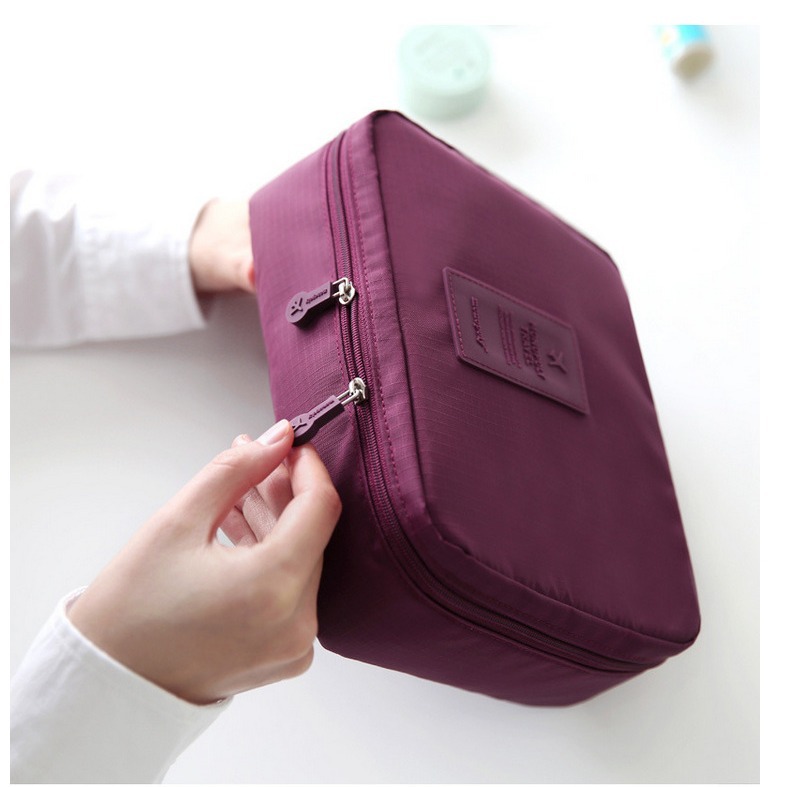Bolsa de almacenamiento de viaje de segunda generación de gran capacidad, versión coreana, almacenamiento y organización de cosméticos, neceser de doble cremallera para mujer, impermeable y a prueba de polvo