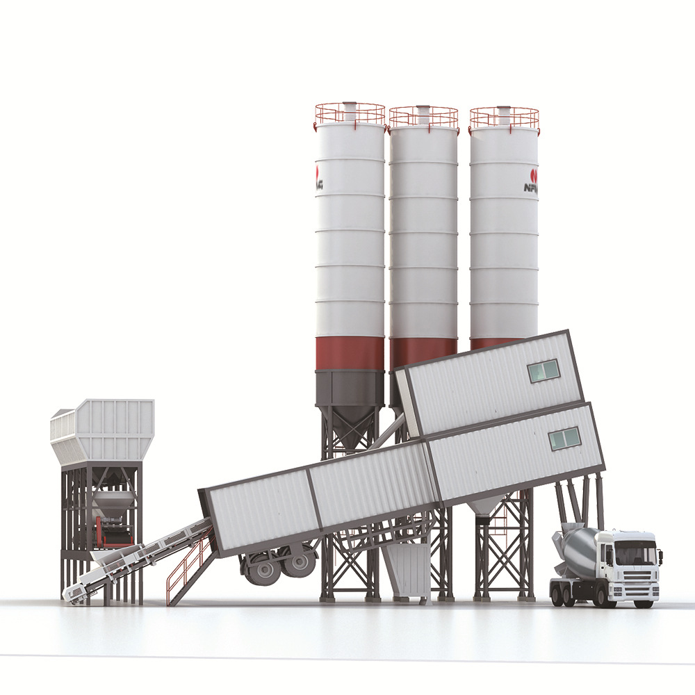 福建环保型混凝土搅拌站 移动式水泥搅拌站 免基础式搅拌站价格