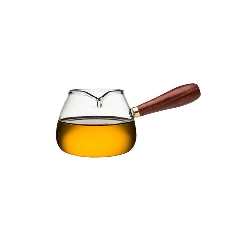 Домашняя толстая высшей степени BOROSILICATE стекло чашка для чая с разделителем чайный набор из дерева чашка чайный разделитель