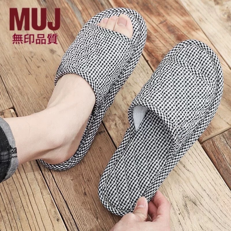 Japanese Simple Pure Cotton Cloth Slippers for Men and Women Spring, Summer, Autumn and Winter Four Seasons Home Indoor Floor Tile Silent Soft Bottom