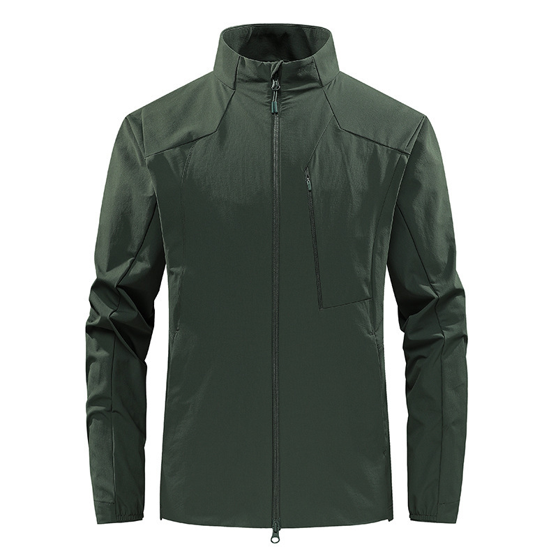 26 Outdoor Men's Elastic Single-Layer Softshell Jacket Suitable for All Seasons, Windproof for Mountaineering and Cross-Country Activities