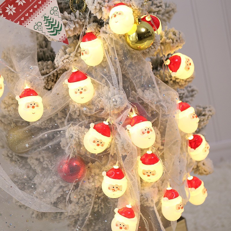 サンタクロースイルミネーションledライトストリングライトクリスマスライト鉄芸クリスマス装飾ライトクリスマスツリーライトストリング|undefined