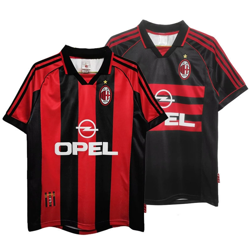 Ретро 1998-1999AC Милан трикотаж Bago Pilo Мальдини Футбольный костюм топ