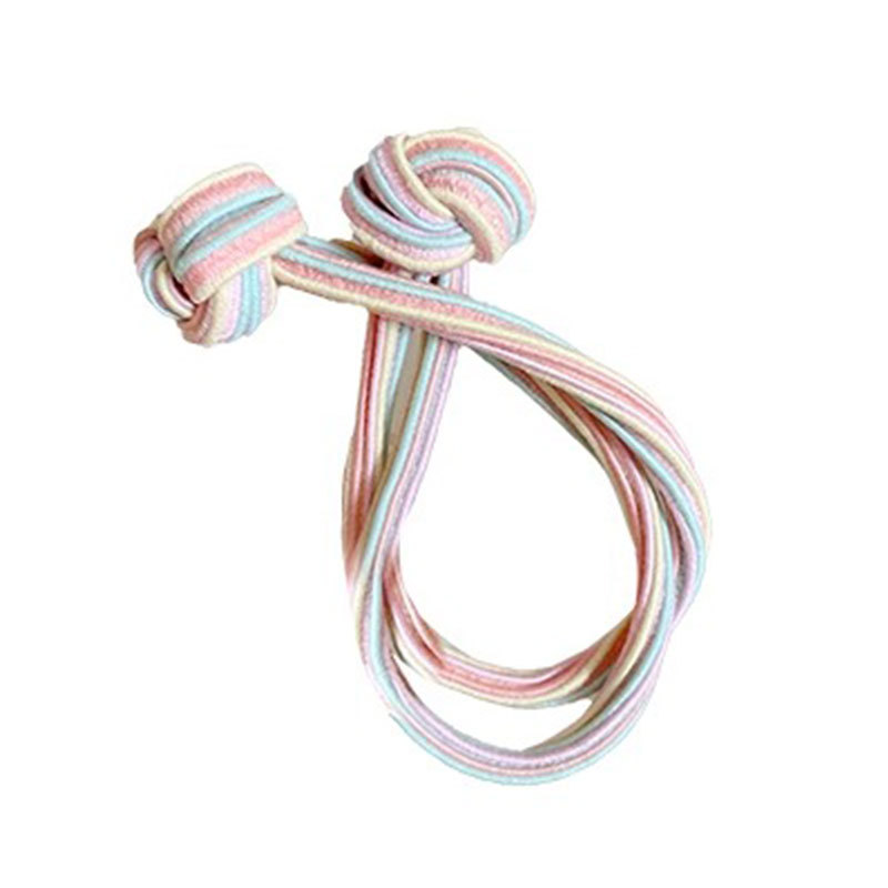 Cuerdas de cabello coloridas de doble cabeza de nudos chinos, banda de cabello de cola de caballo alta, banda de cabello de cabello gruesa, alta elasticidad, banda de goma para mujeres