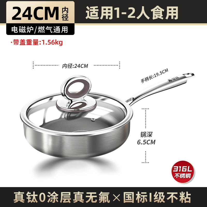 [Nuevo producto] TiO recubrimiento casero sin recubrimiento antiadherente estufa electromagnética salsa de filete profunda