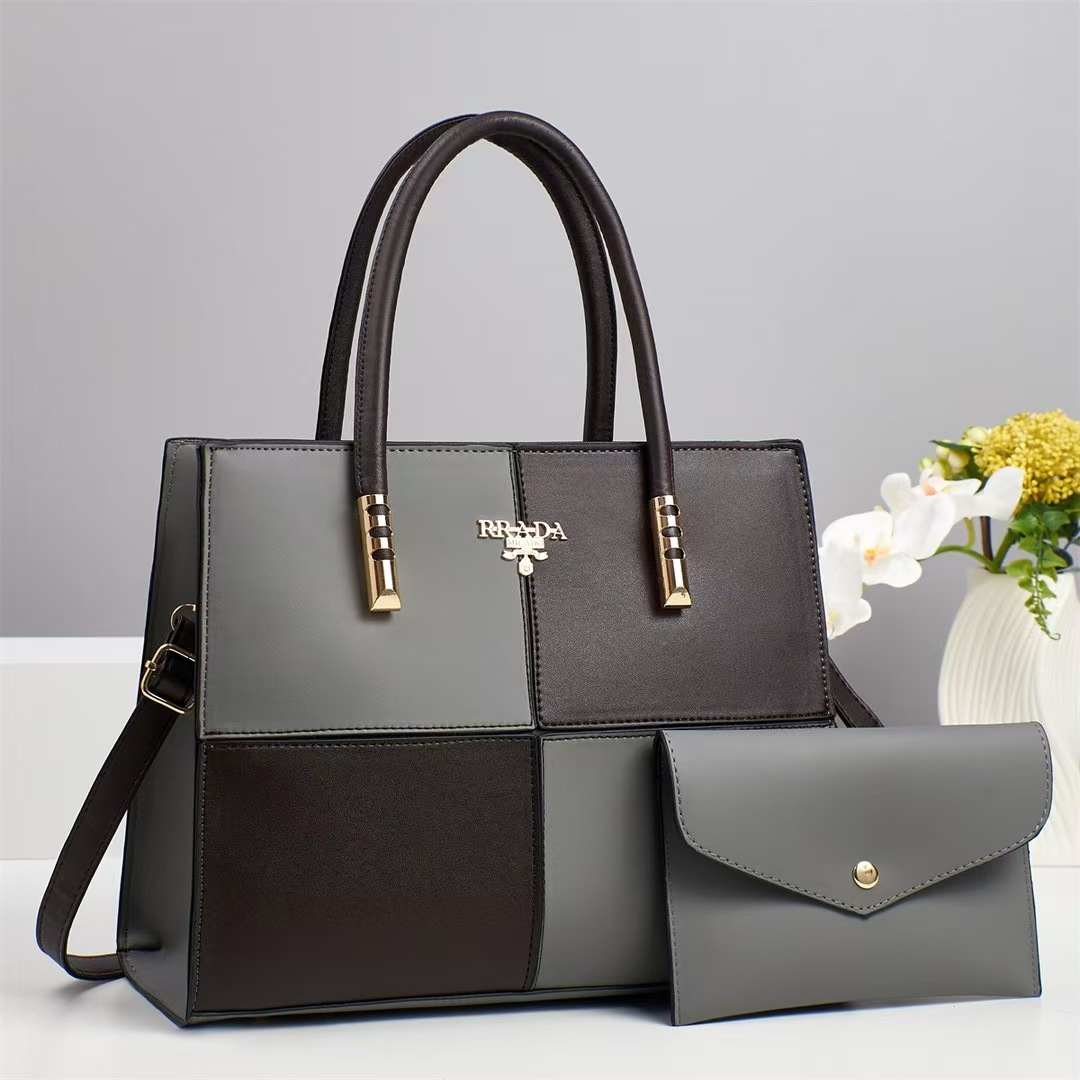 Moda pu bolso de dos piezas conjunto 2025 nuevo hombro mochila de gran capacidad de viaje bolso de mujer venta al por mayor